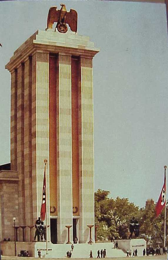 Рис. 3. Павильон Германии на Всемирной выставке в Париже 1937 года. Архитектор А. Шпеер