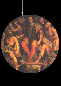 Рис. 1. Вазари, Джорджио (1511-1574). «Герцог Козимо Первый Медичи в окружении скульпторов, архитекторов и инженеров своего двора». Фреска. (1563). Палаццо Веккио, Флоренция.