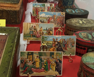 Ill. 1. Example of the trade cards from “The 300th Anniversary of the Romanov Dynasty” series produced by the partnership “Einem”. 1913. Chromolithograph. Collection of Museum of the History of Russian chocolate, Moscow.